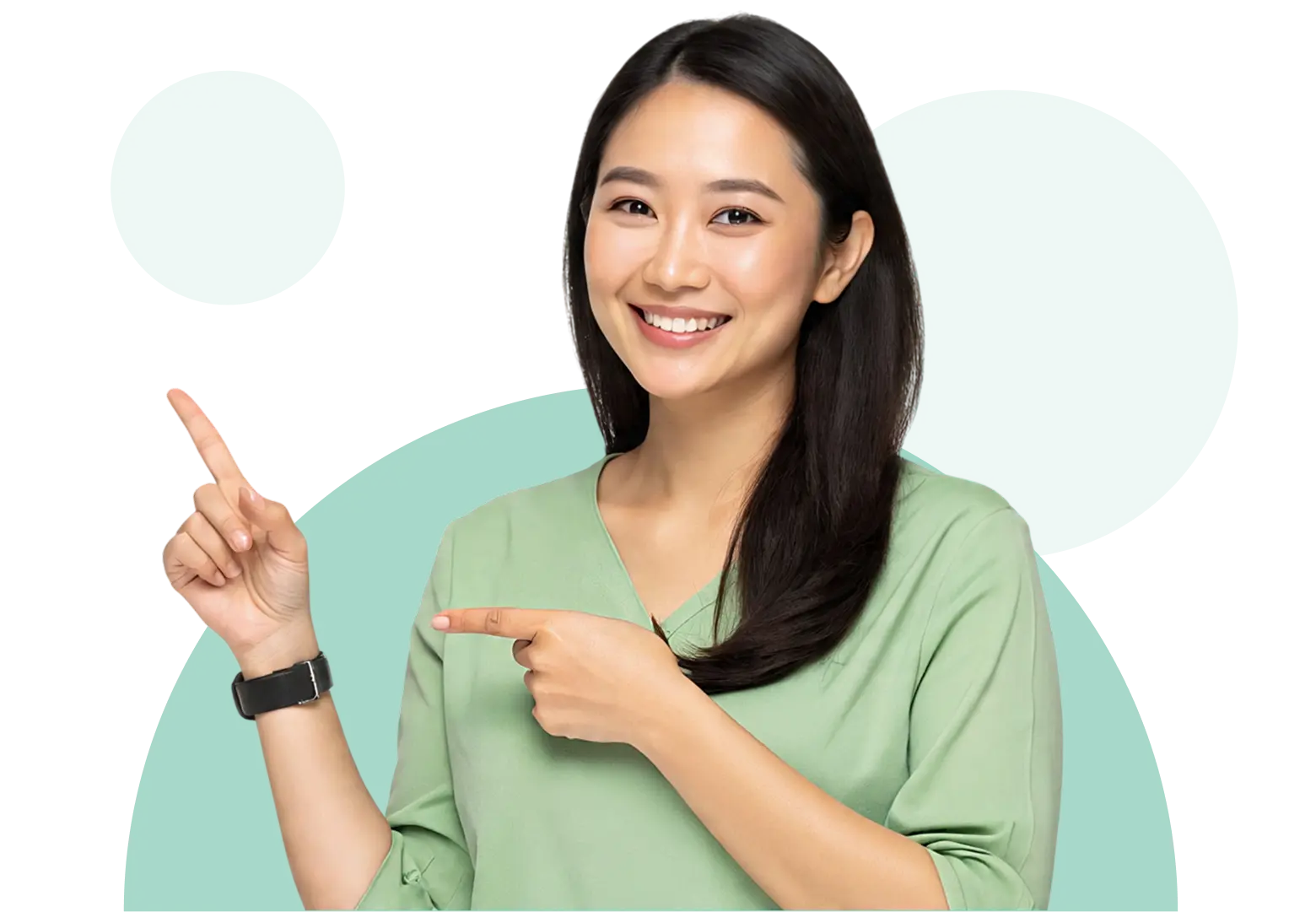 Woman pointing